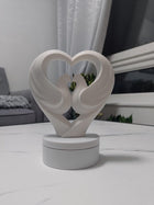 Statuina Cuore con Colombe – Stampata in 3D