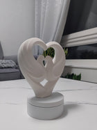 Statuina Cuore con Colombe – Stampata in 3D