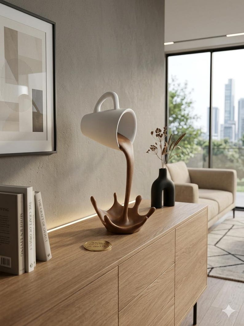 Scultura Tazza che fluttua