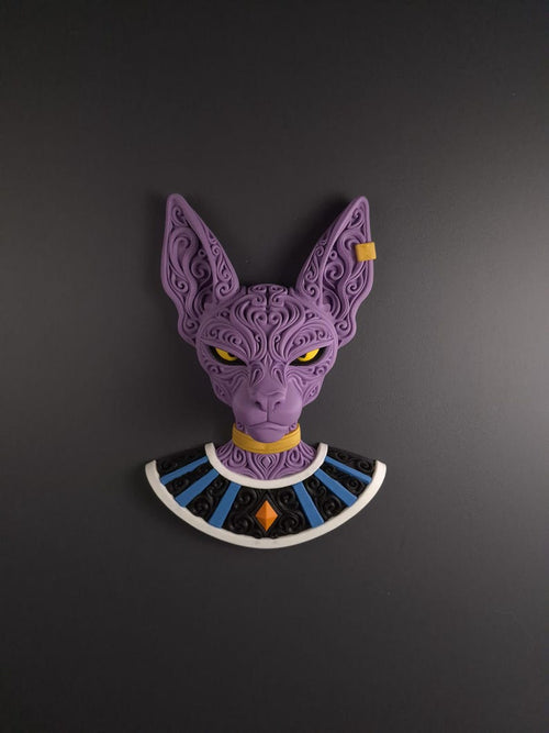 Decorazione Murale Beerus – Busto del Dio della Distruzione Stampato in 3D